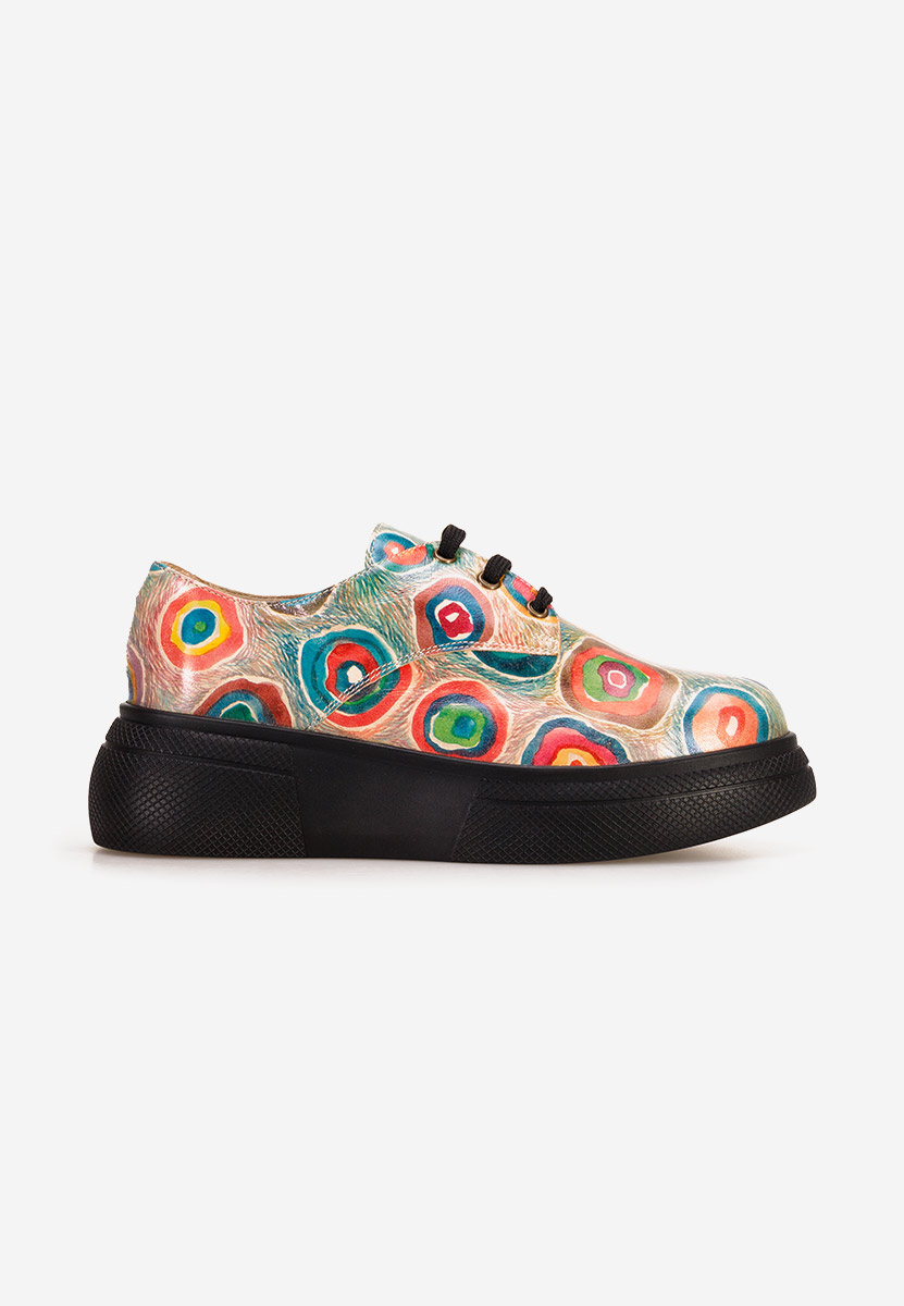 Pantofi casual dama piele Amelise multicolori