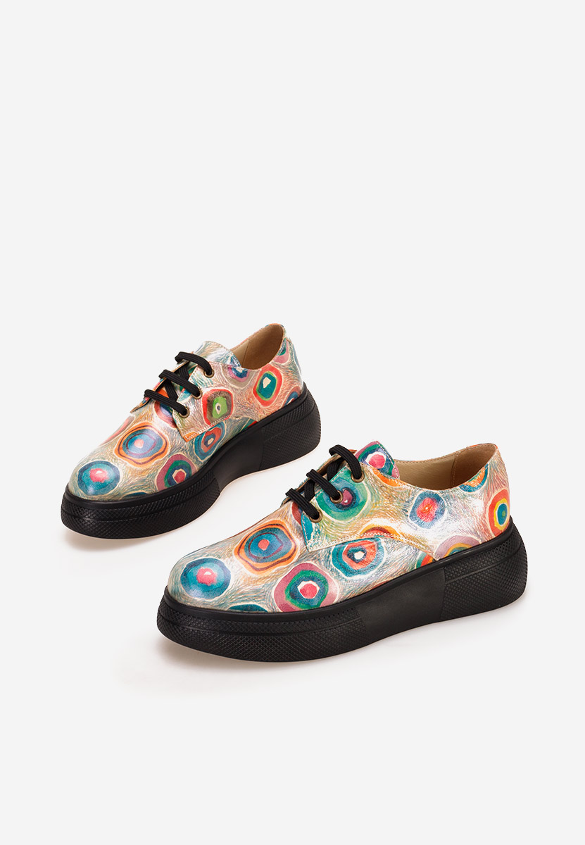 Pantofi casual dama piele Amelise multicolori