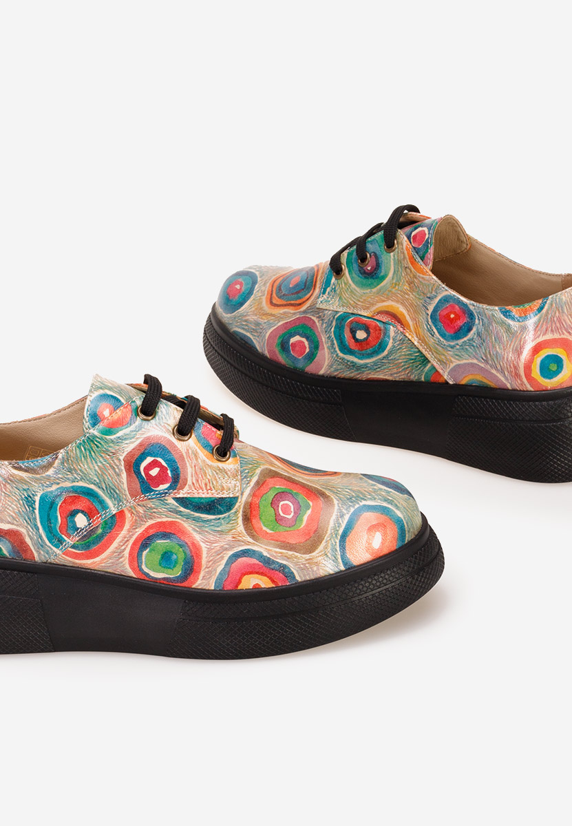 Pantofi casual dama piele Amelise multicolori