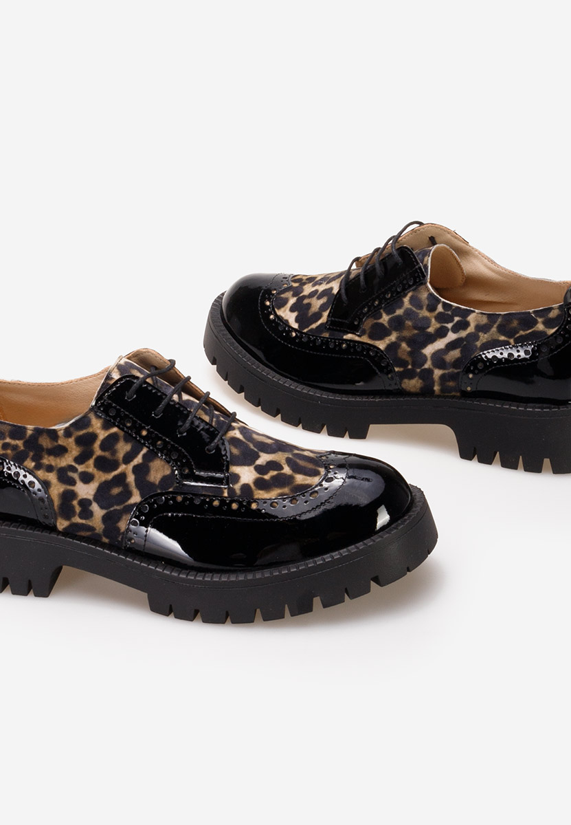 Pantofi dama brogue Flexa leopard
