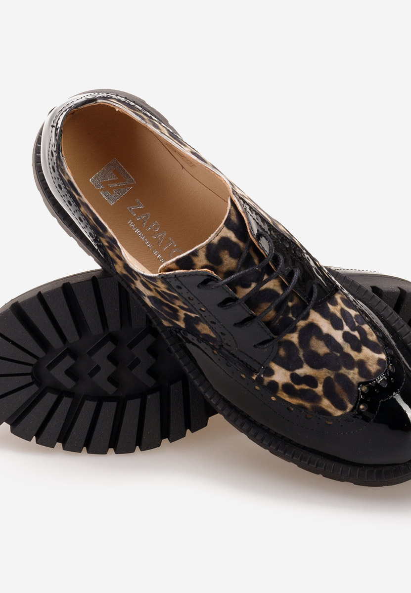 Pantofi dama brogue Flexa leopard