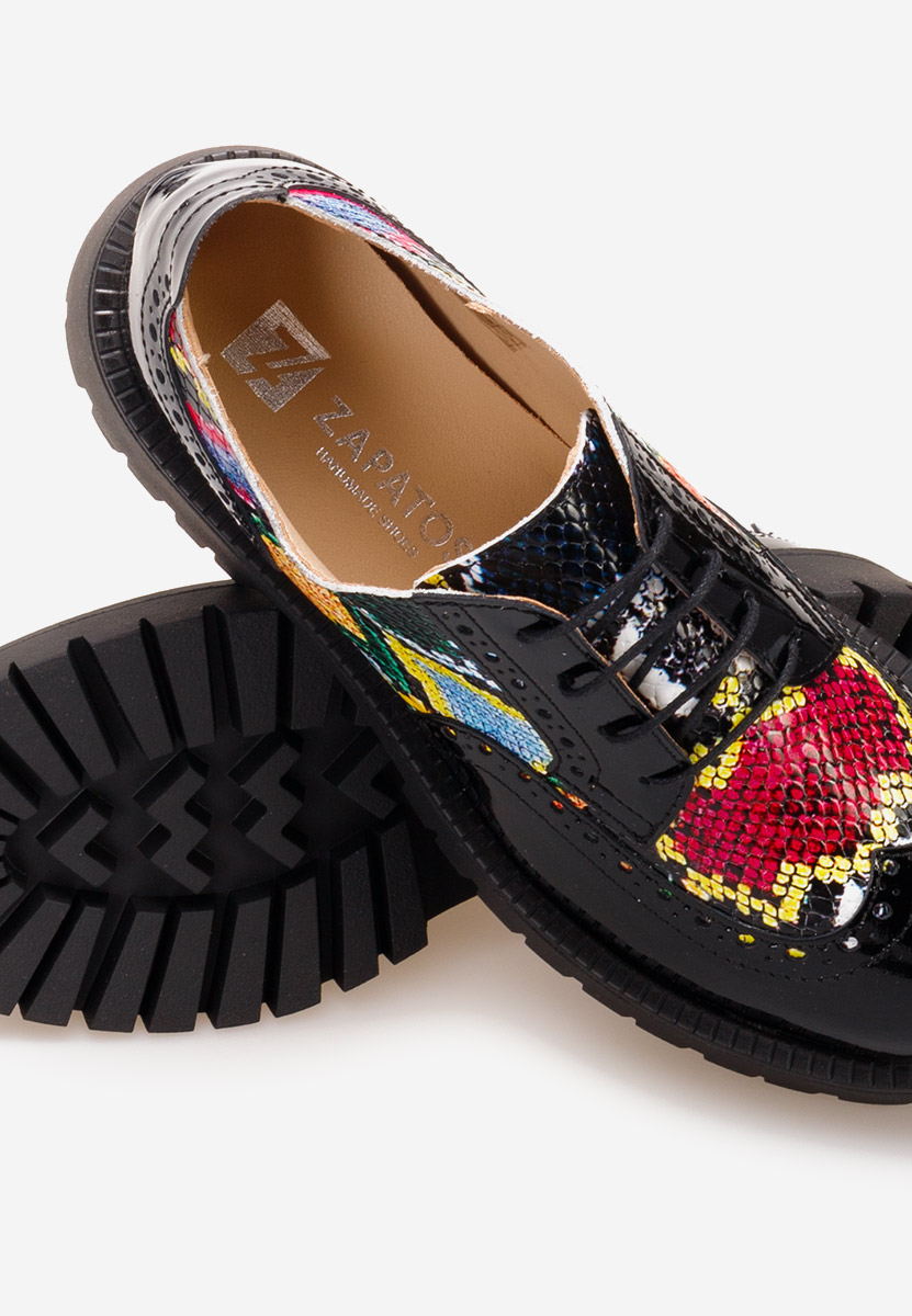 Pantofi dama brogue Flexa V4 multicolori