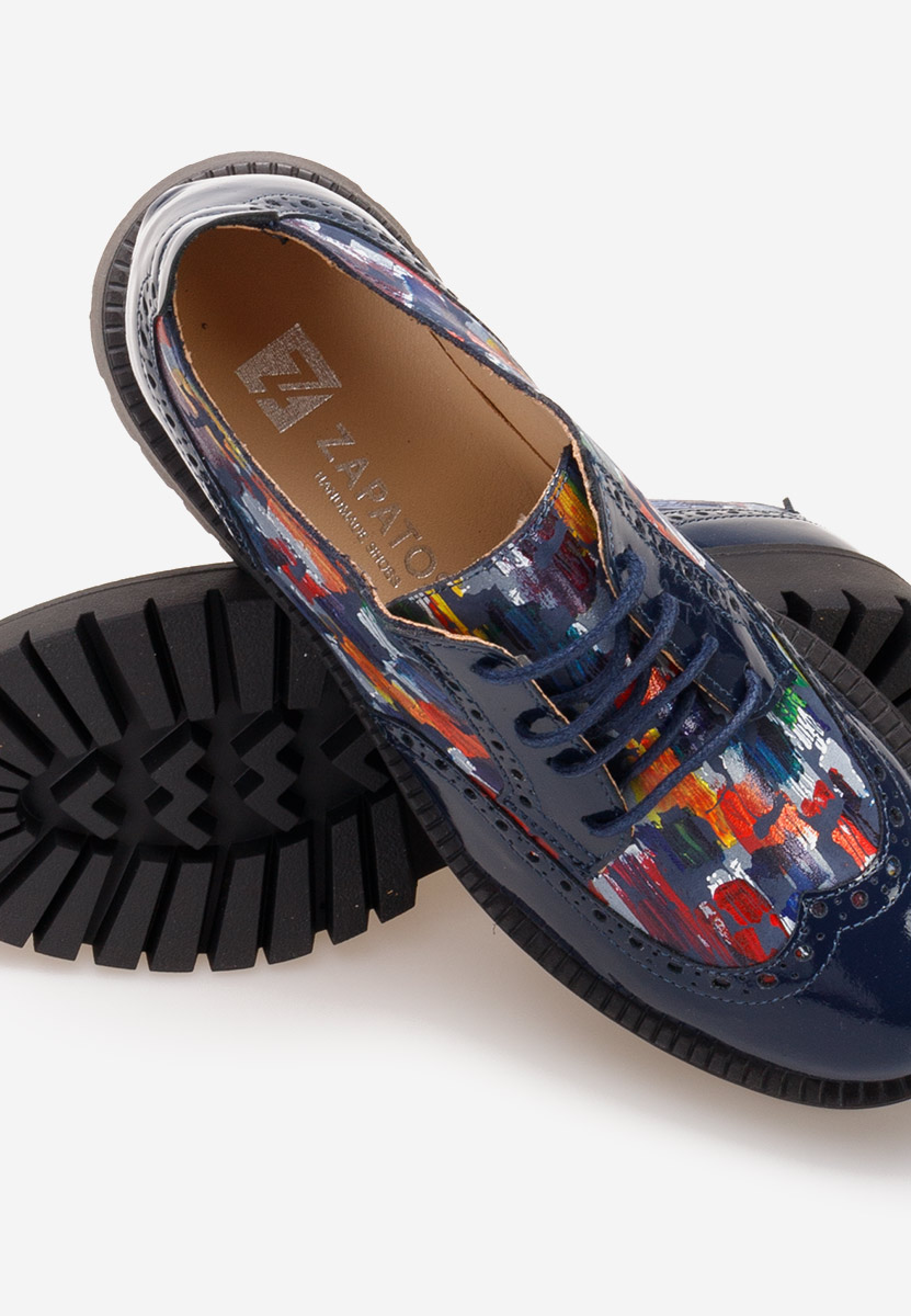 Pantofi dama brogue Flexa V5 multicolori