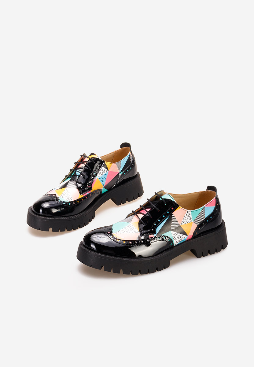 Pantofi dama brogue Flexa V6 multicolori