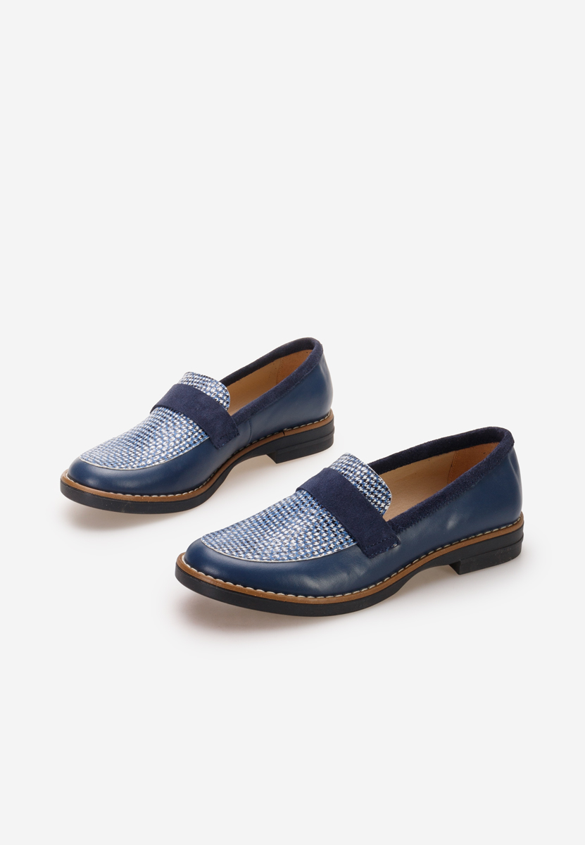 Mocasini dama piele Aleda navy