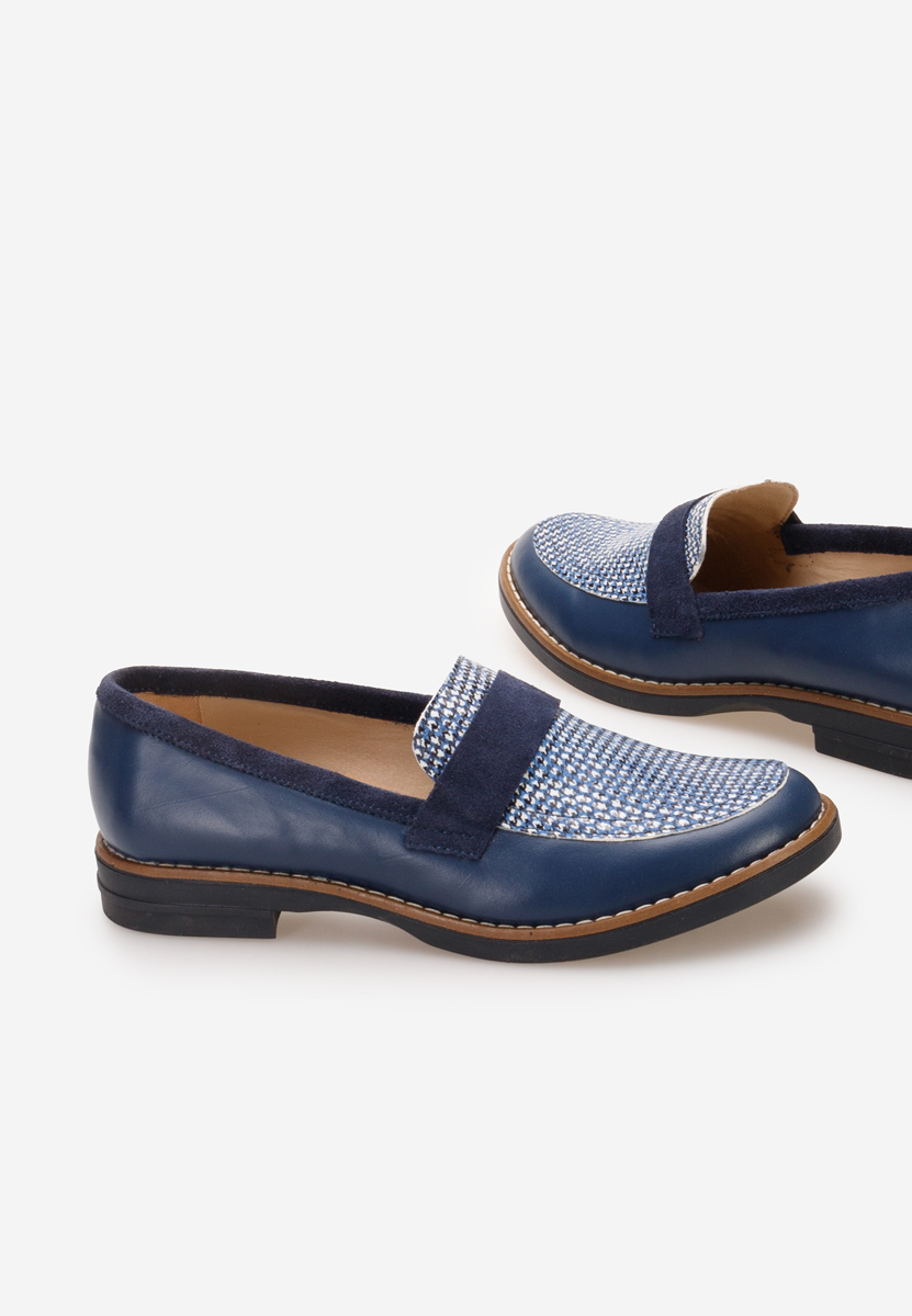 Mocasini dama piele Aleda navy