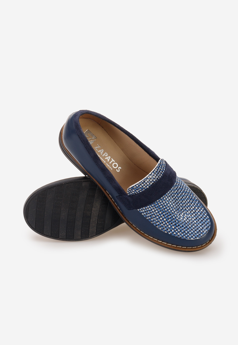 Mocasini dama piele Aleda navy