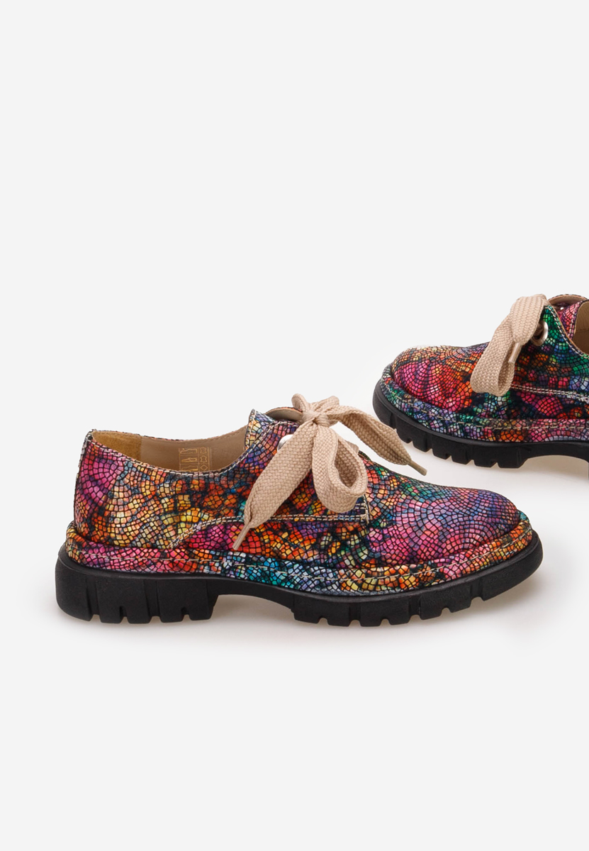 Pantofi casual dama piele Dasha V6 multicolori