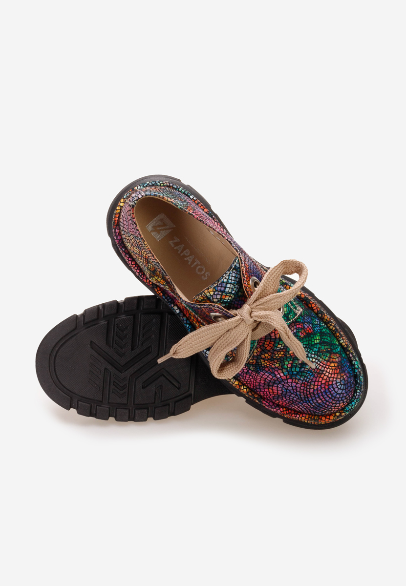 Pantofi casual dama piele Dasha V6 multicolori