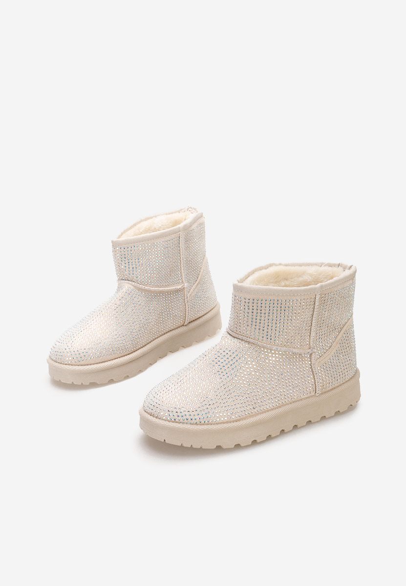 Cizme tip ugg Rosaine bej