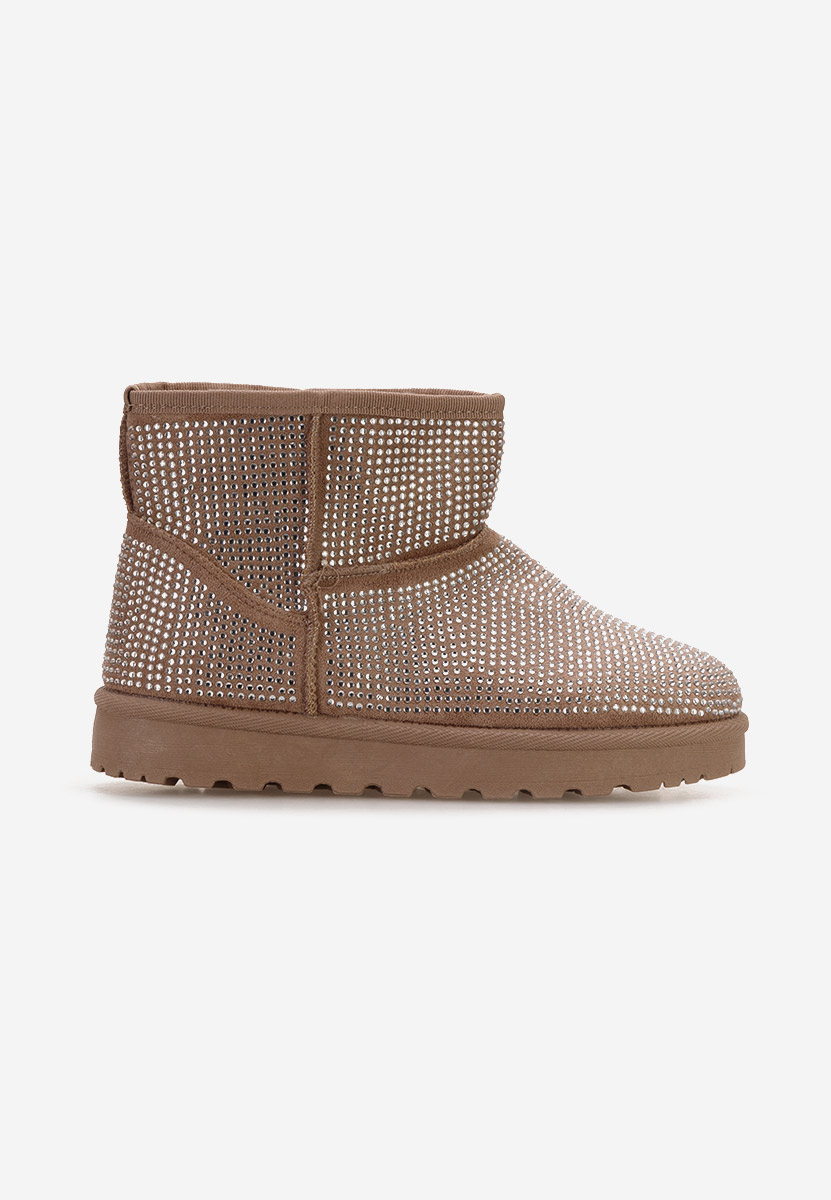 Cizme tip ugg Rosaine maro