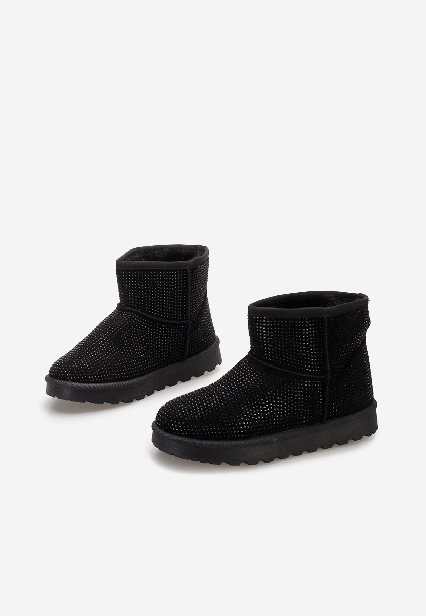 Cizme tip ugg Rosaine negre