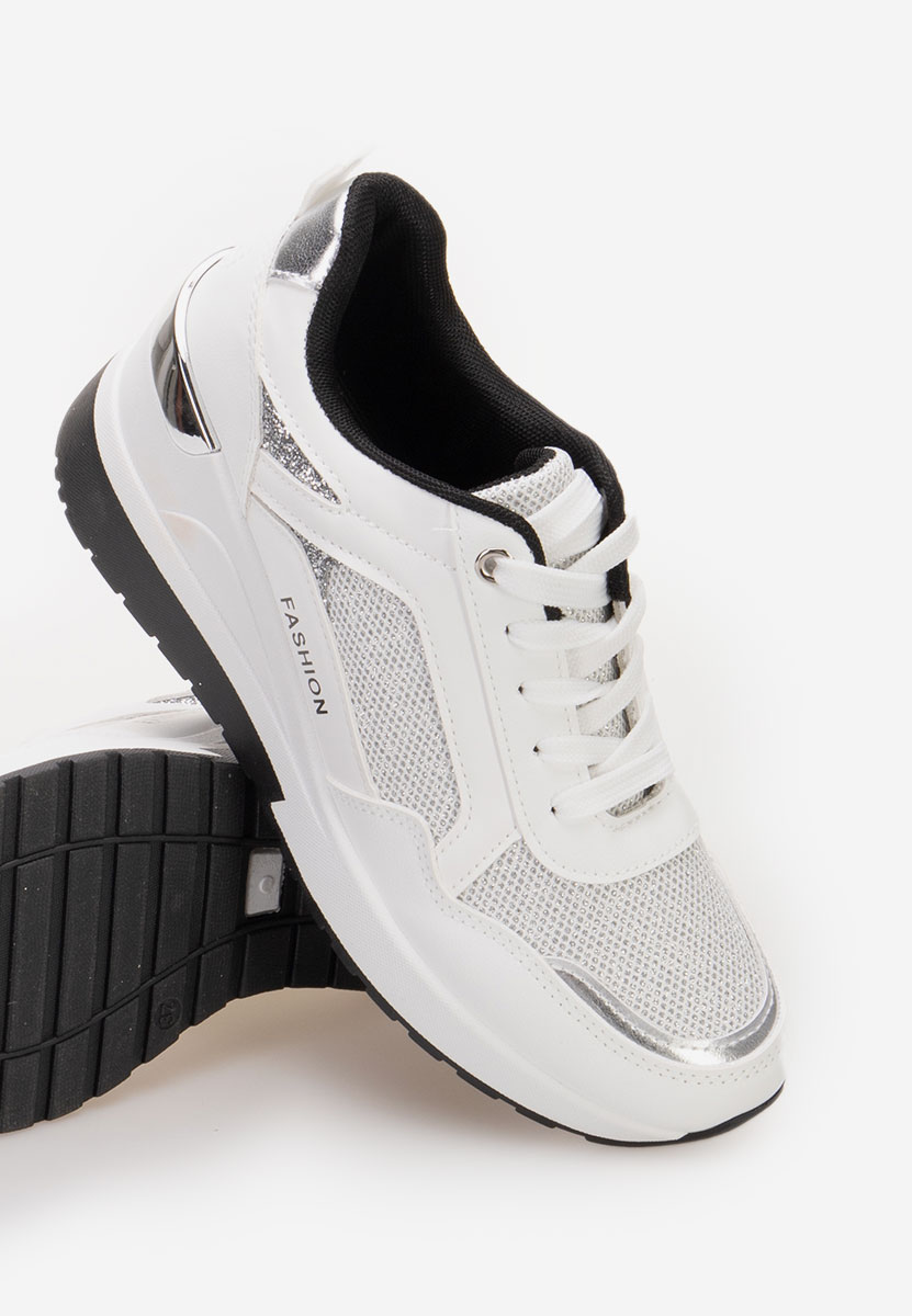 Sneakers cu platforma Setora albi