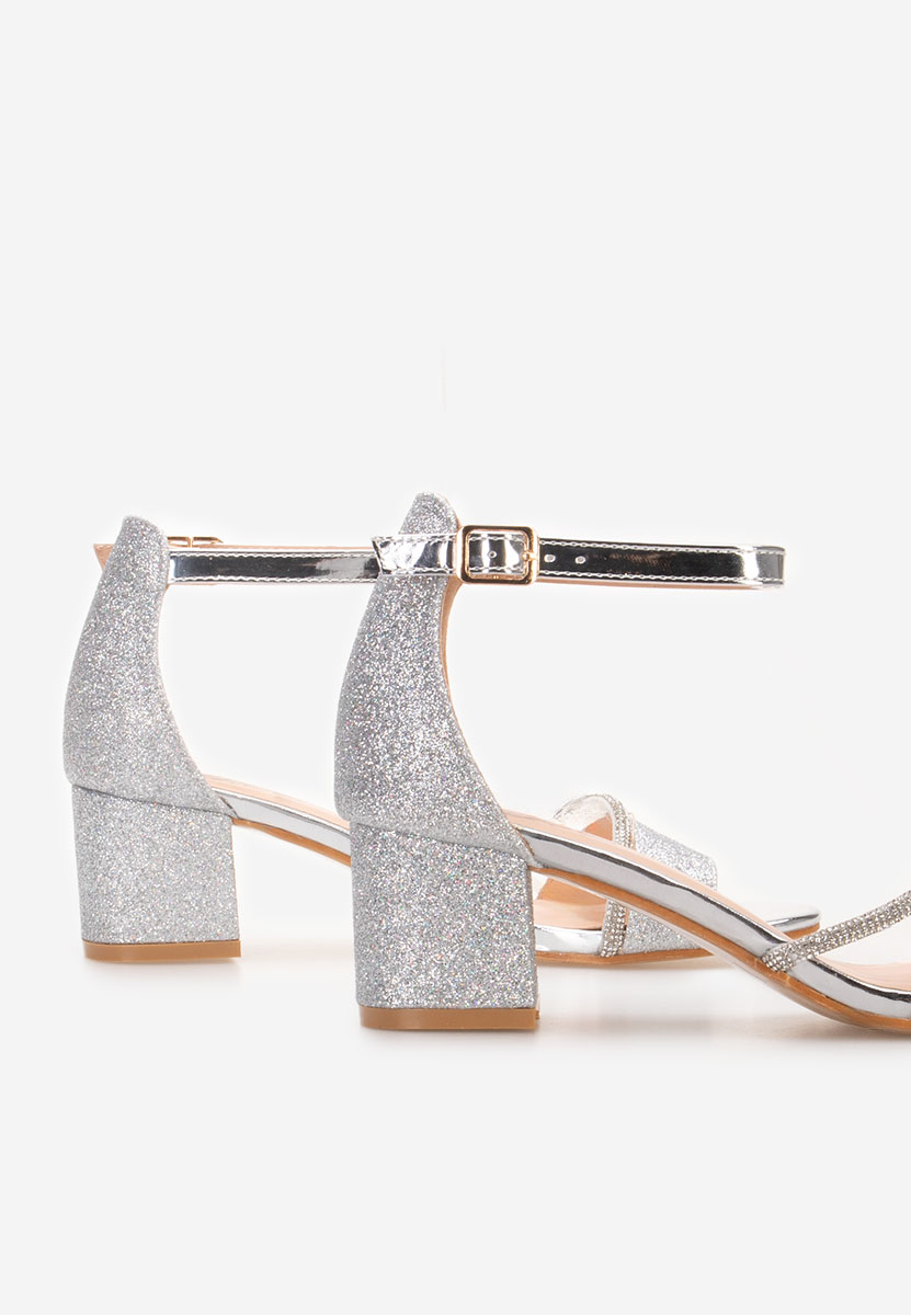 Sandale elegante Brigitte argintii