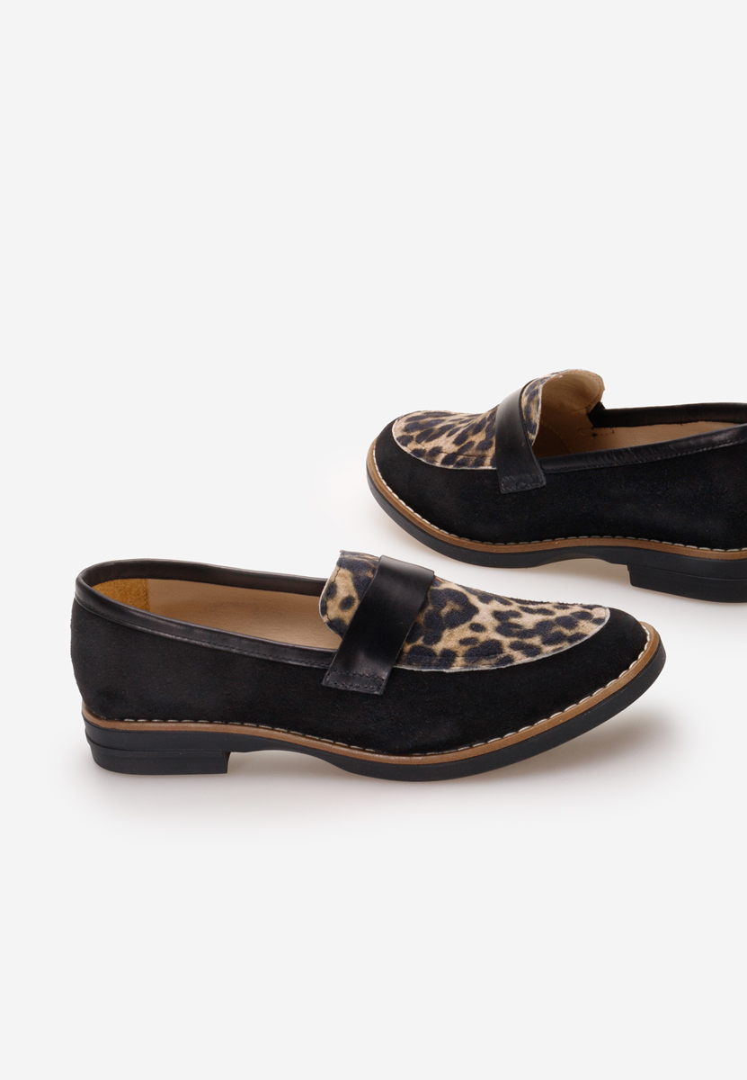 Mocasini dama piele Aleda leopard