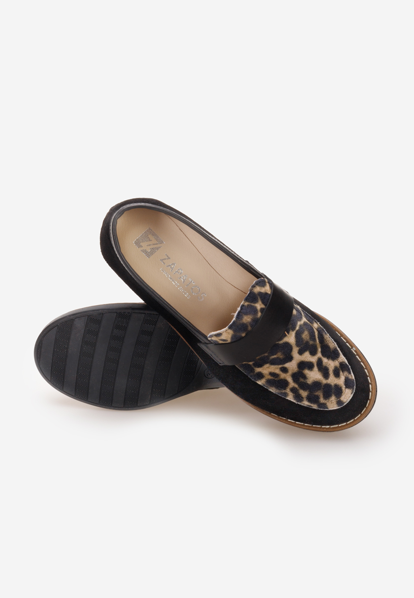 Mocasini dama piele Aleda leopard