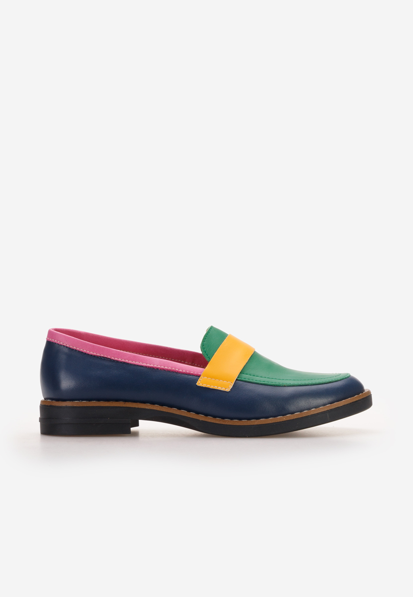 Mocasini piele naturala Aleda V2 multicolori