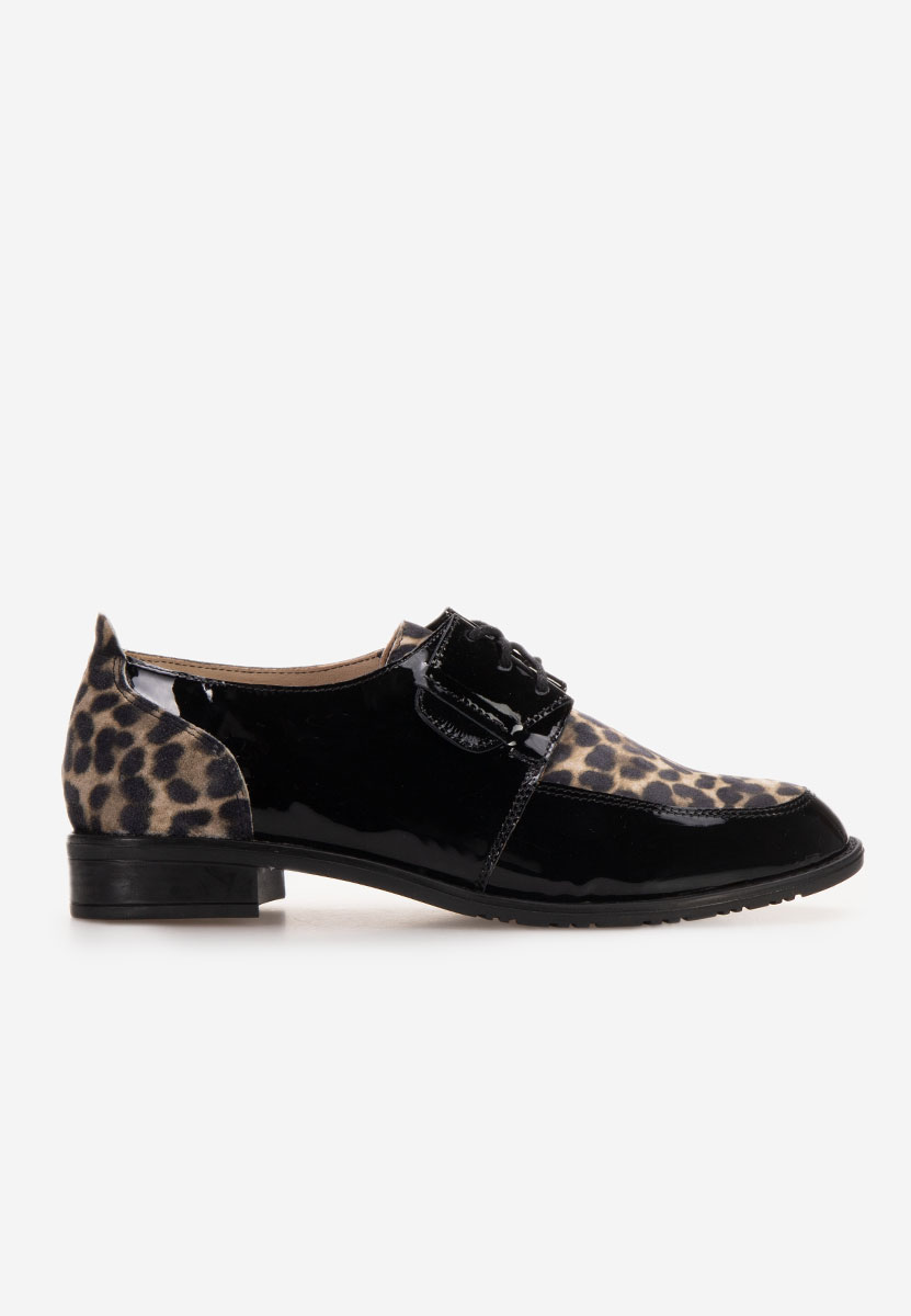 Pantofi derby piele Vogue V2 leopard