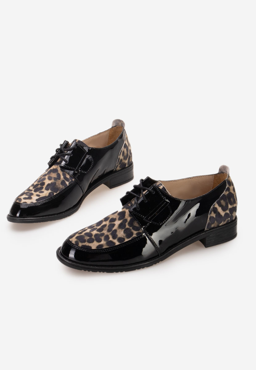 Pantofi derby piele Vogue V2 leopard