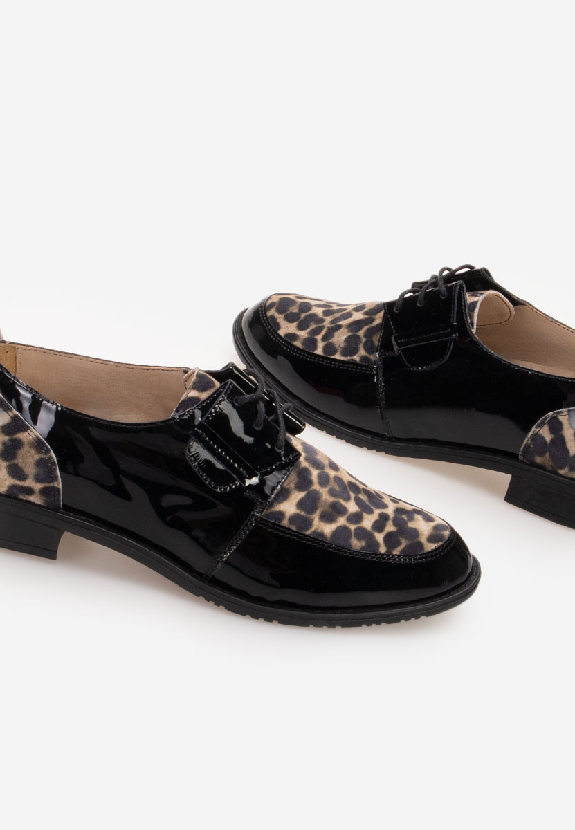 Pantofi derby piele Vogue V2 leopard