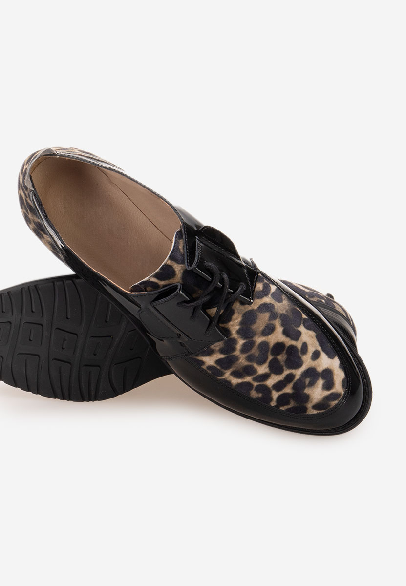 Pantofi derby piele Vogue V2 leopard