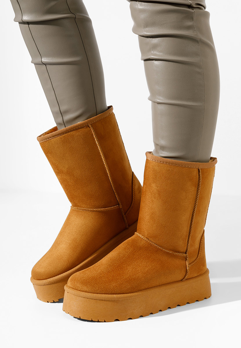 Cizme tip ugg Gattera camel