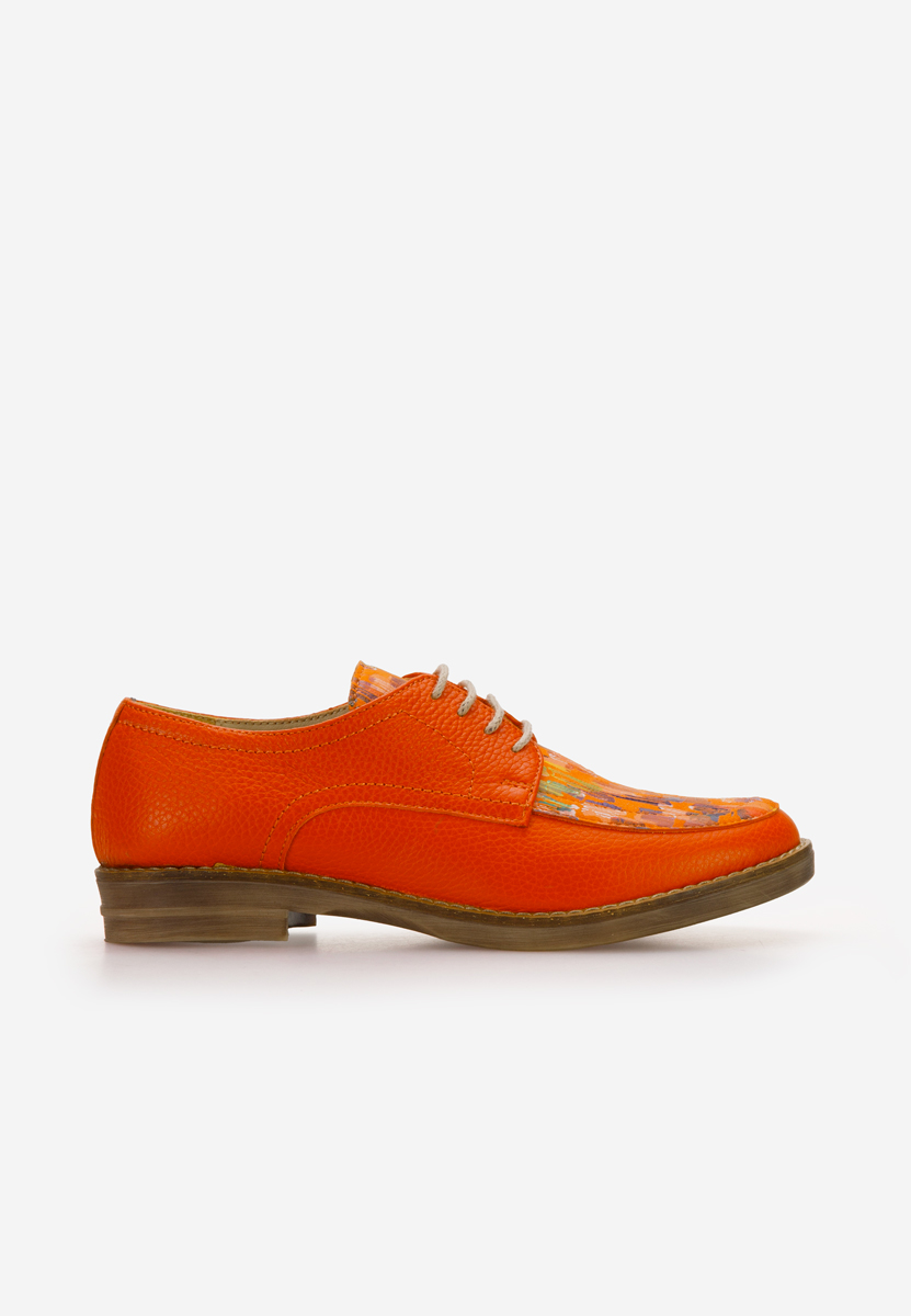Pantofi derby piele Radiant portocalii