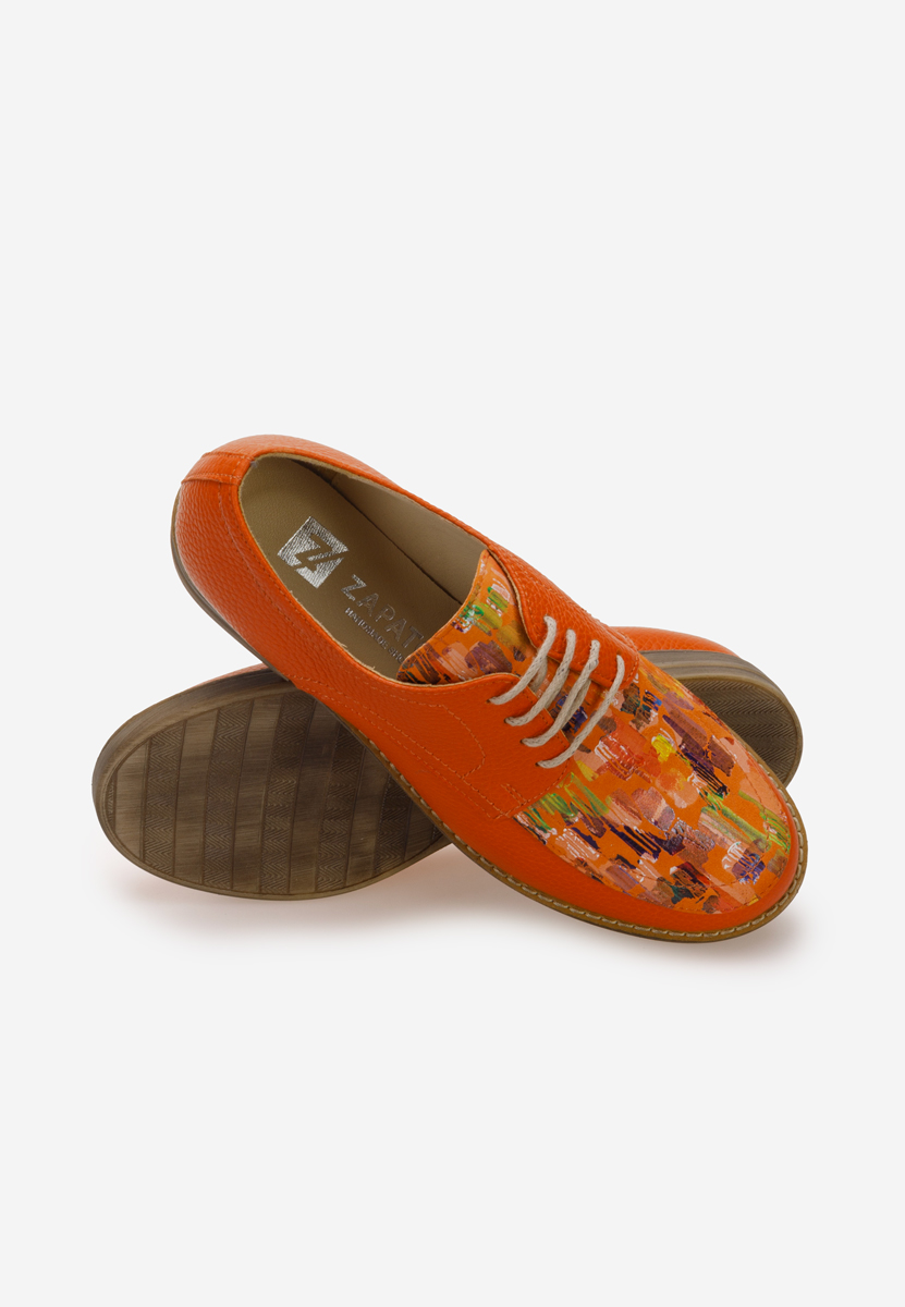 Pantofi derby piele Radiant portocalii
