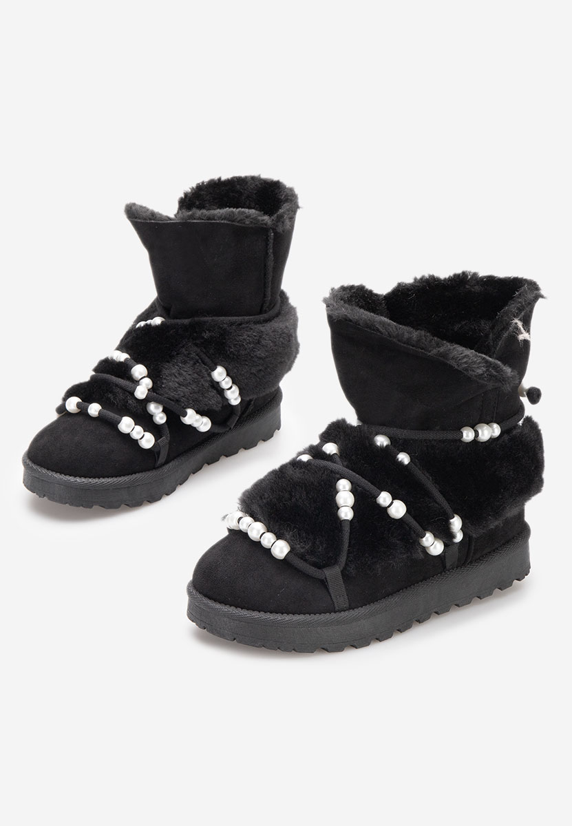 Cizme tip ugg Belvia negre