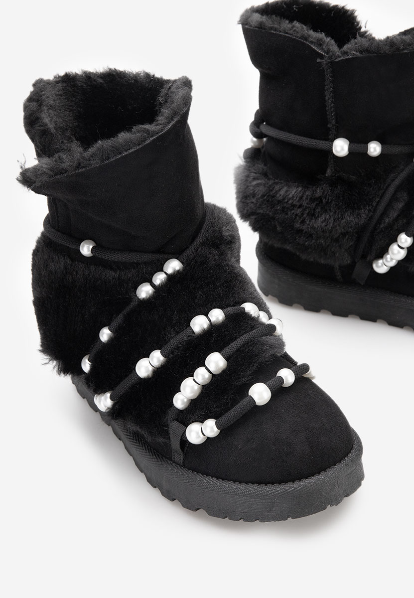 Cizme tip ugg Belvia negre