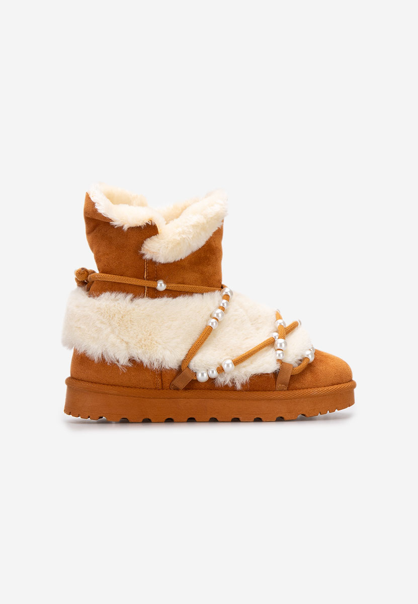 Cizme tip ugg Belvia camel