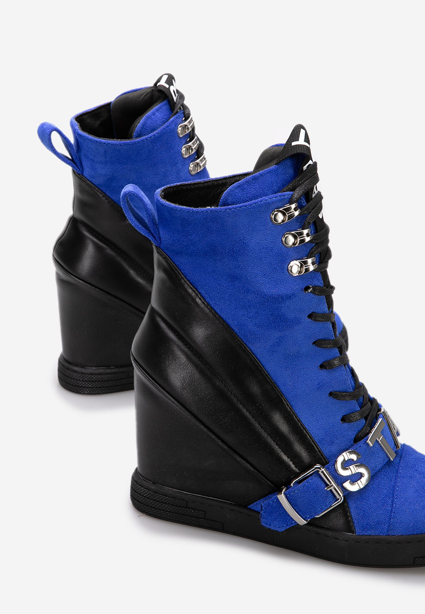 Sneakers cu platforma Candy albastri