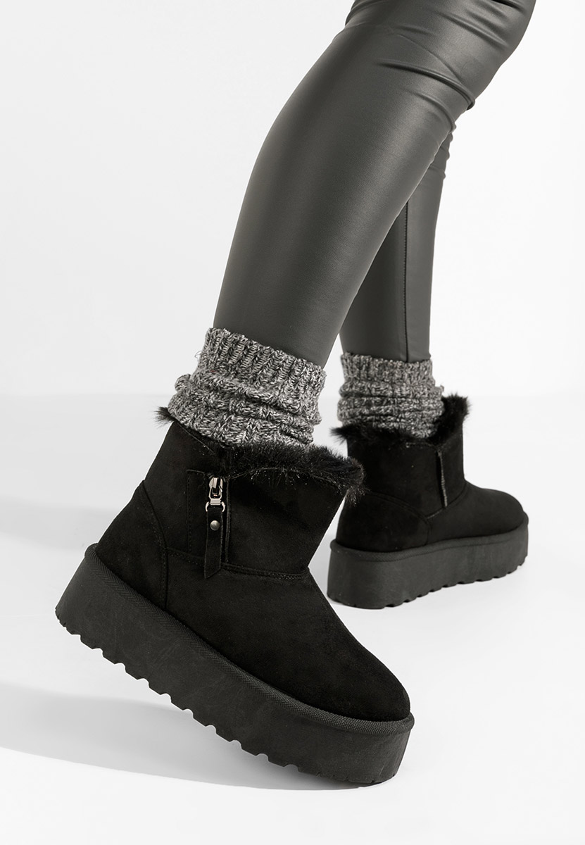 Cizme tip ugg Jamya negre