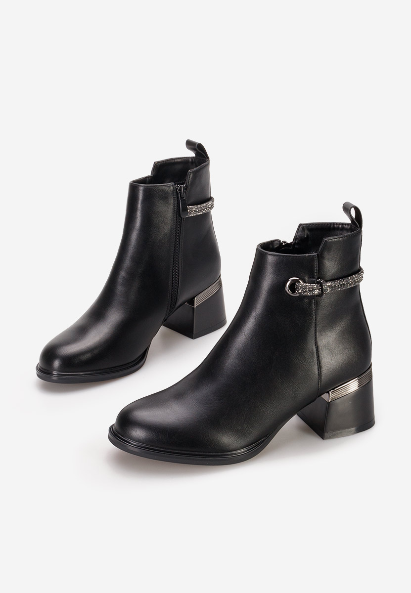 Botine elegante Preciousa negre