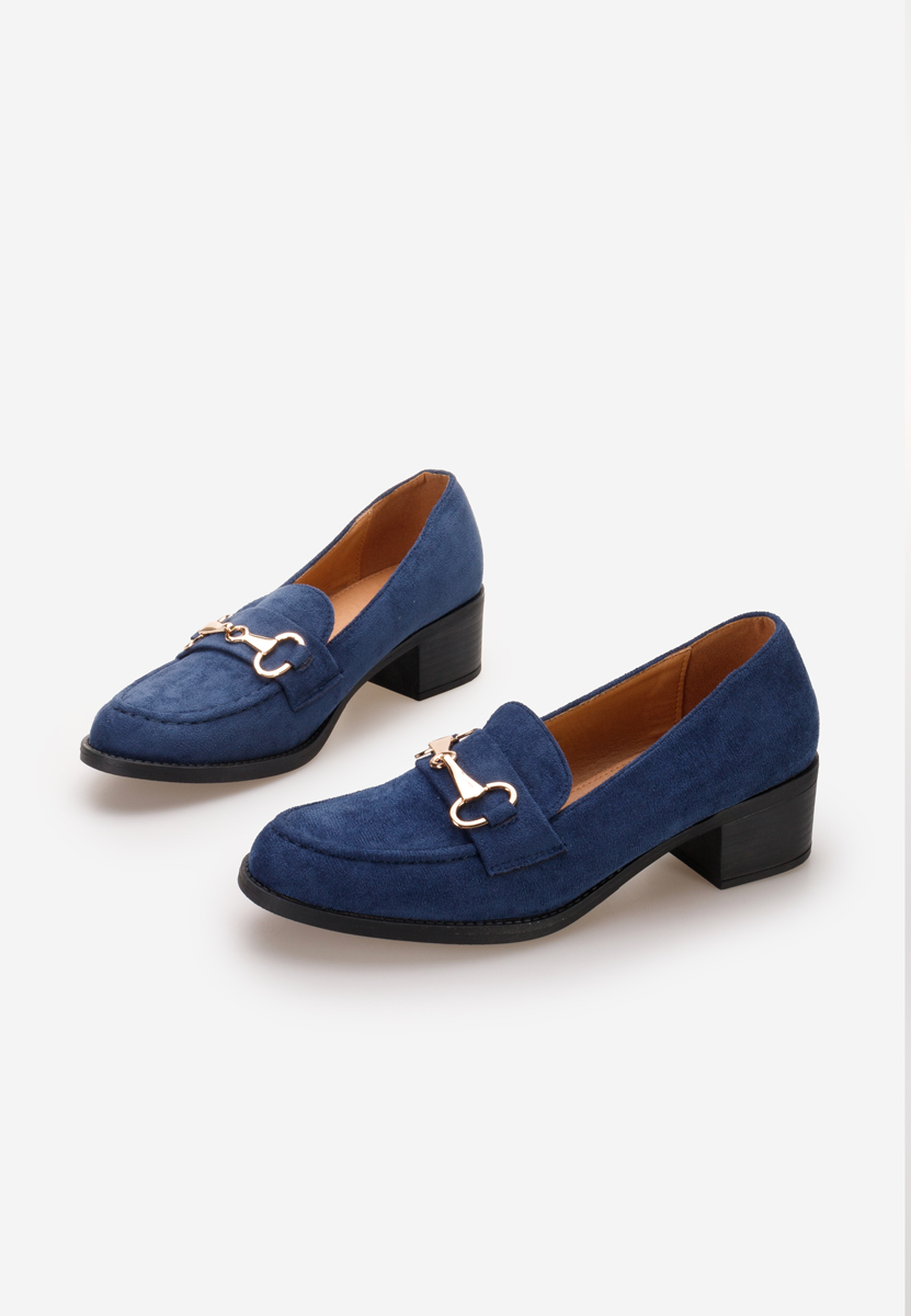 Mocasini cu toc Empress navy