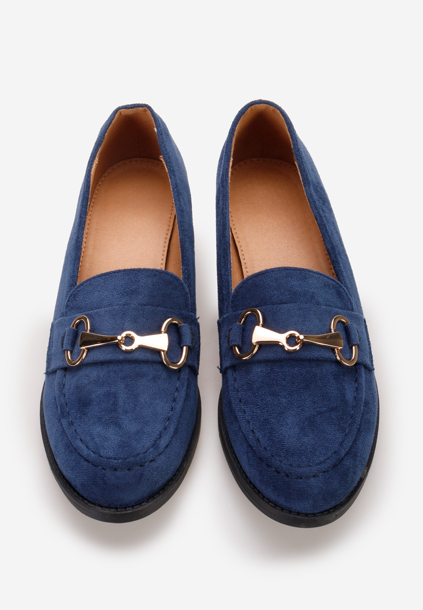 Mocasini cu toc Empress navy