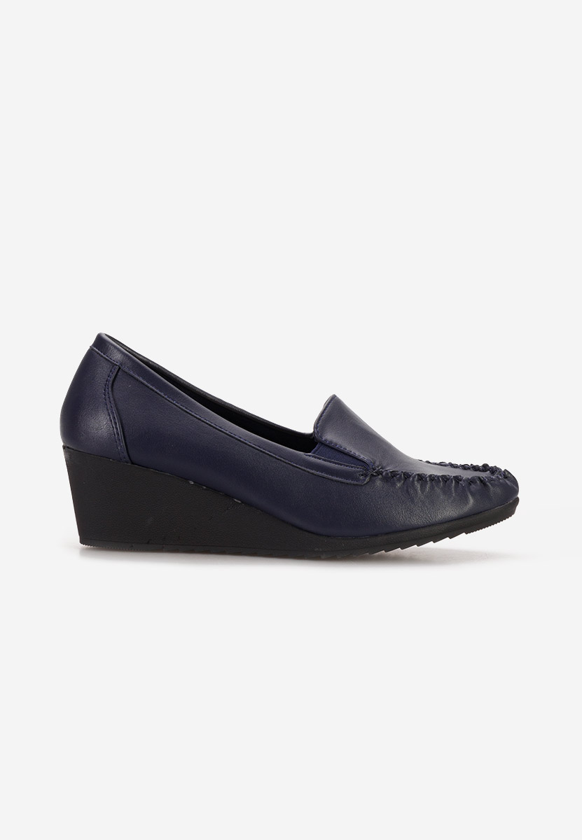 Mocasini dama cu platforma Alpha navy