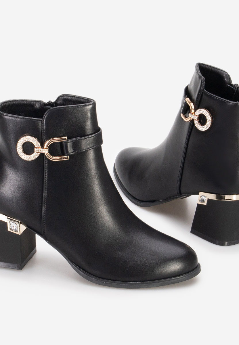 Botine elegante Margie negre