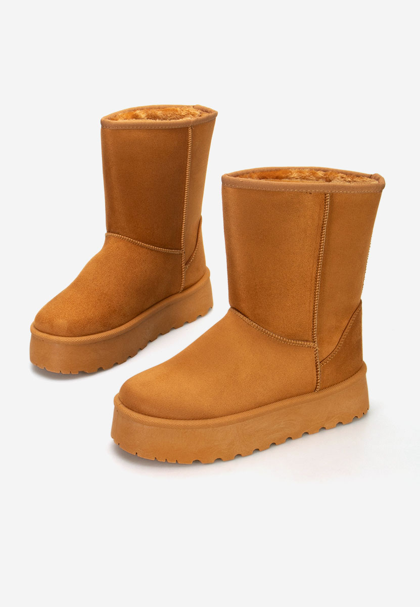 Cizme tip ugg Gattera camel