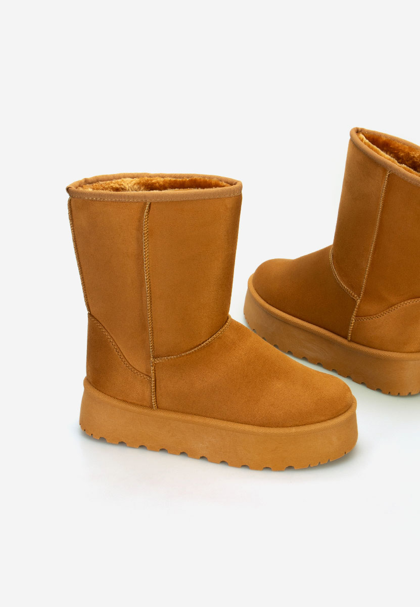 Cizme tip ugg Gattera camel