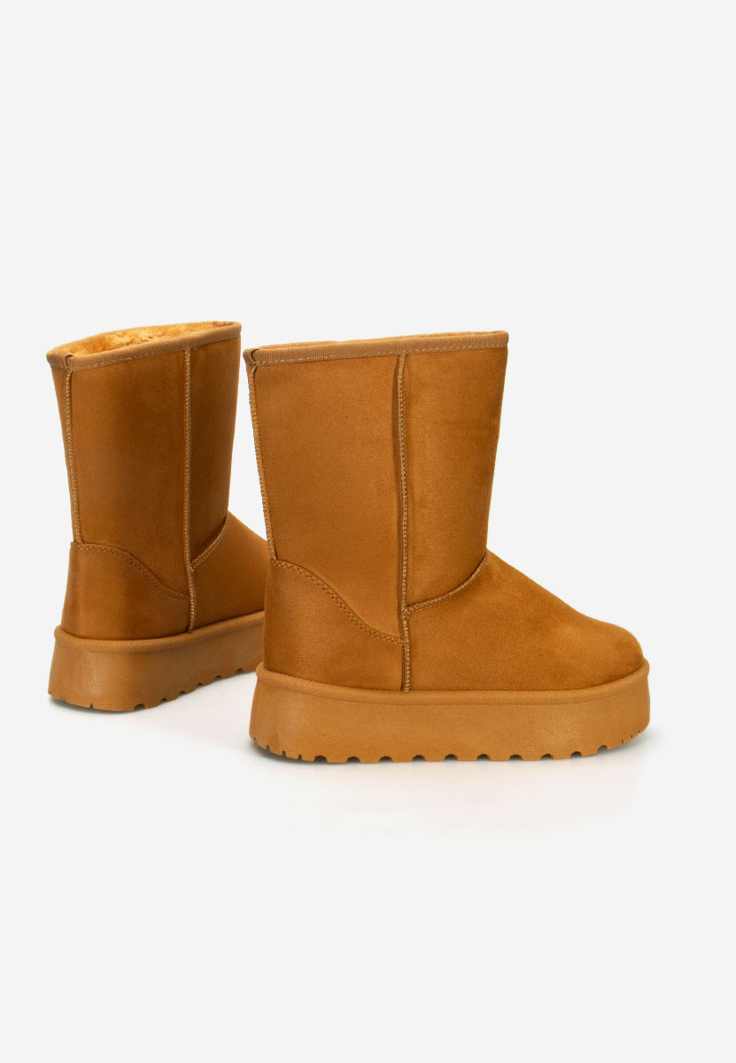 Cizme tip ugg Gattera camel