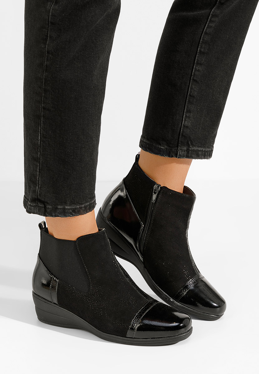 Ghete cu platforma negre Aversa