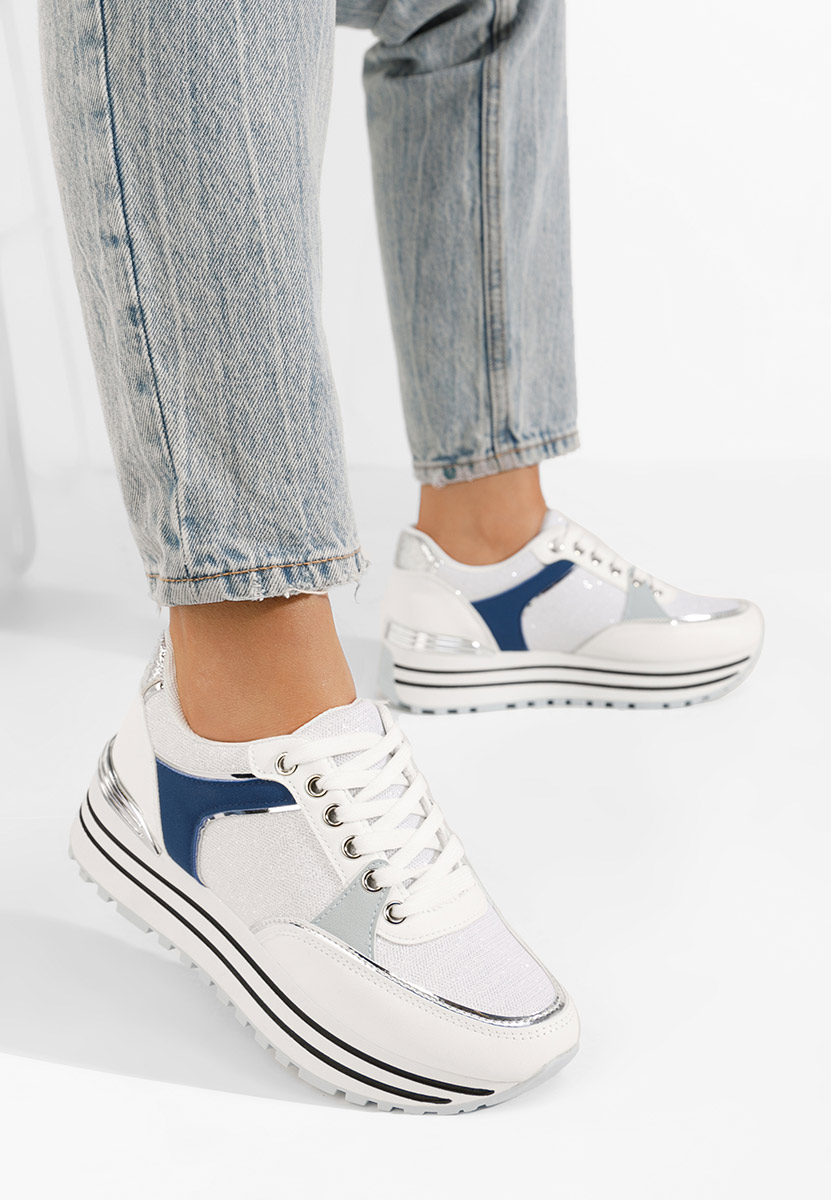 Sneakers cu platformă Jasena albi