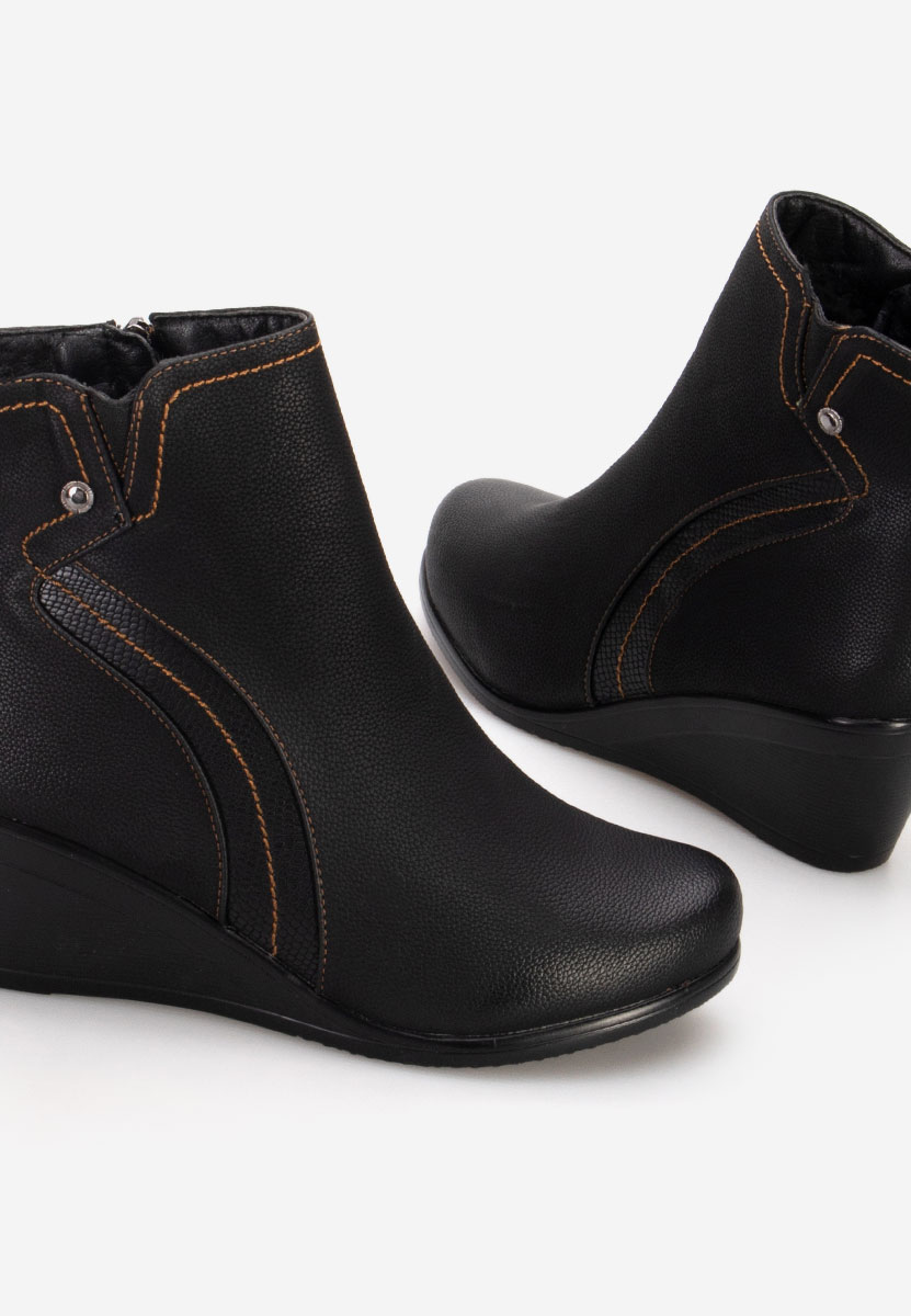 Botine cu platforma Siloria negre