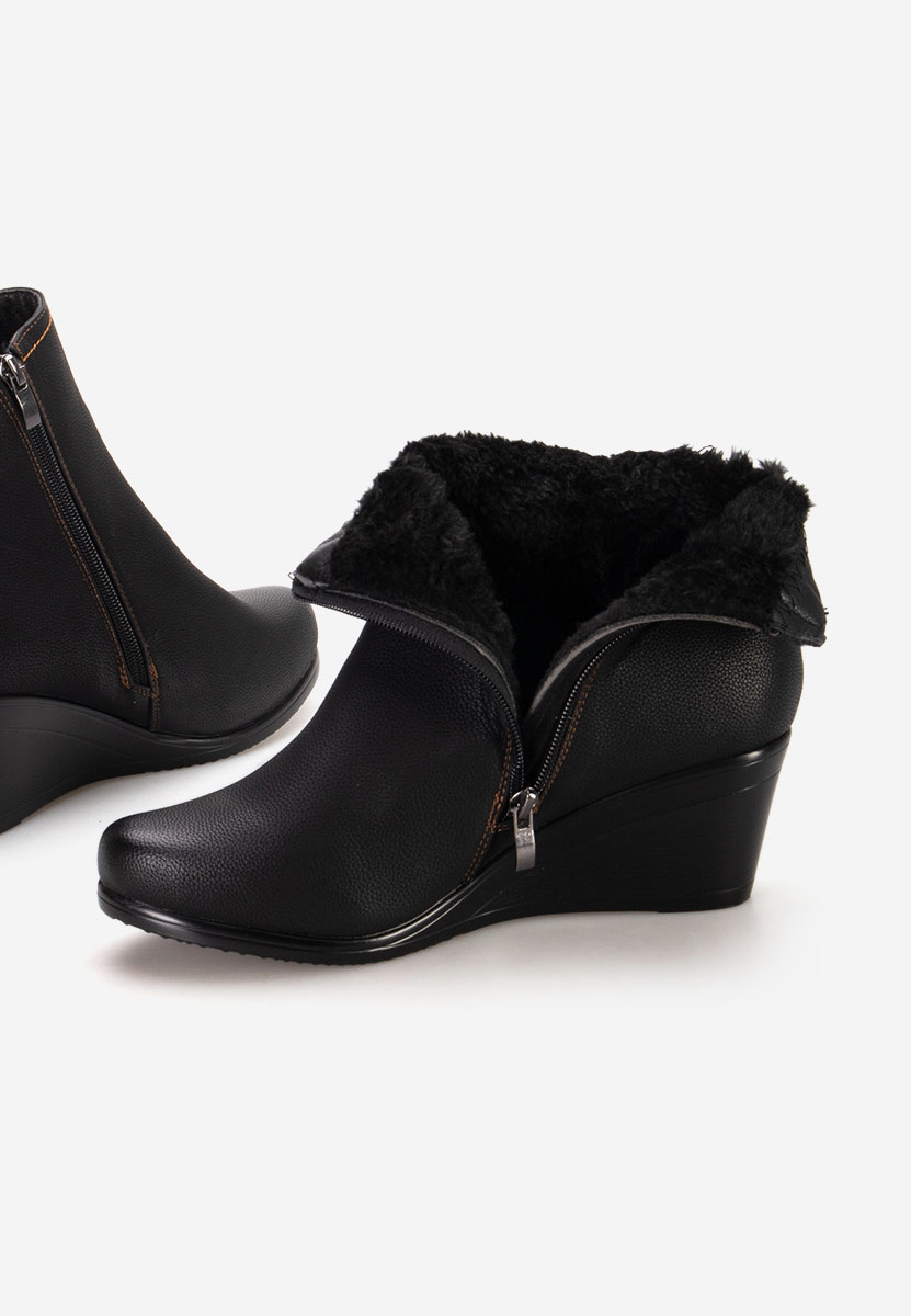 Botine cu platforma Siloria negre