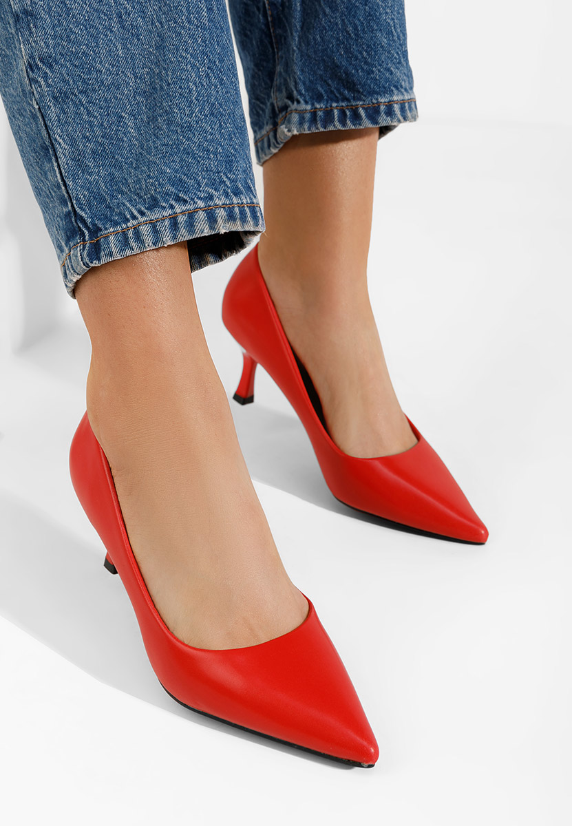 Pantofi stiletto Narelia rosii