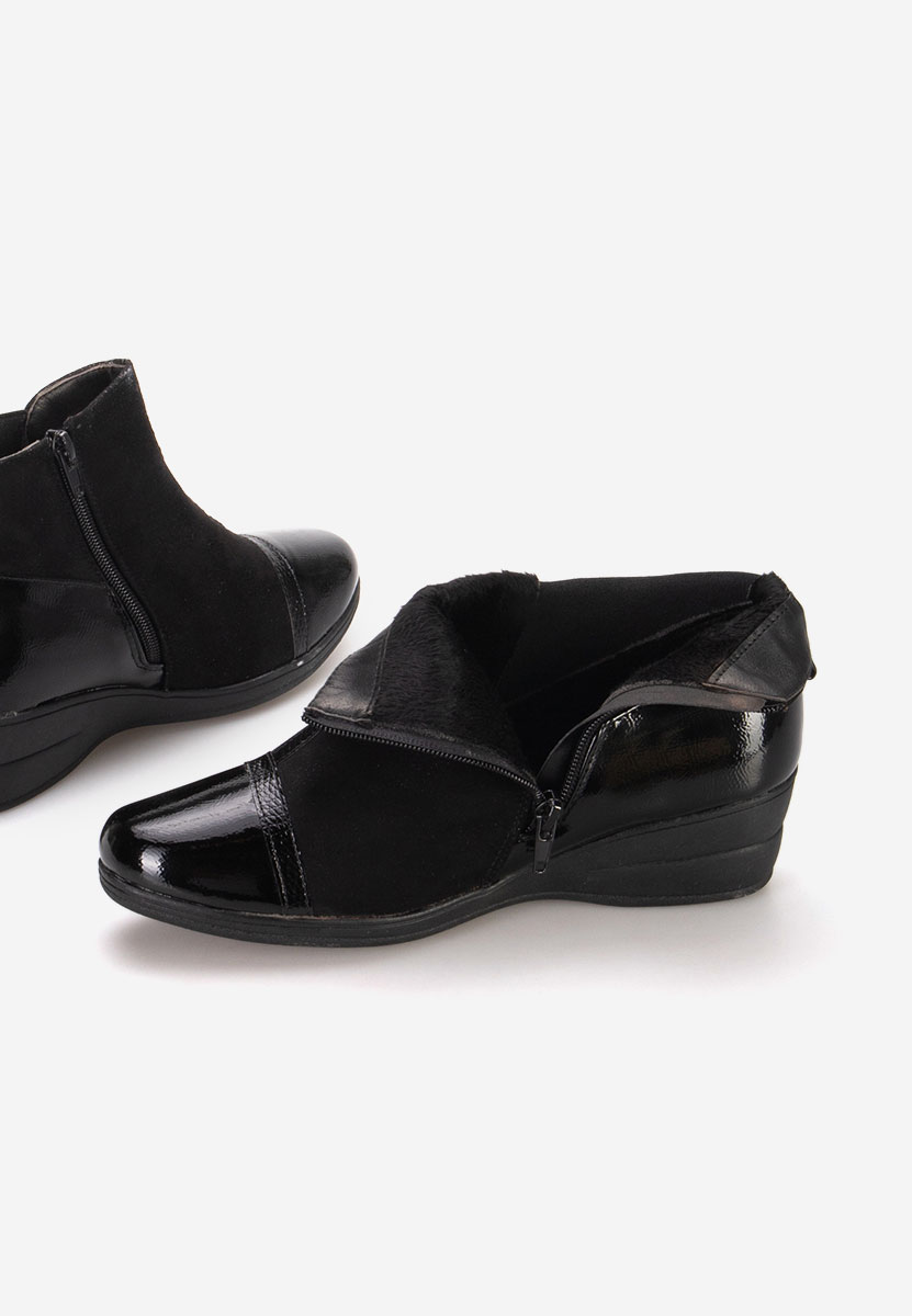 Ghete cu platforma negre Aversa