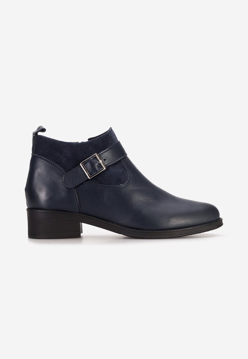 Ghete dama piele Sarva navy