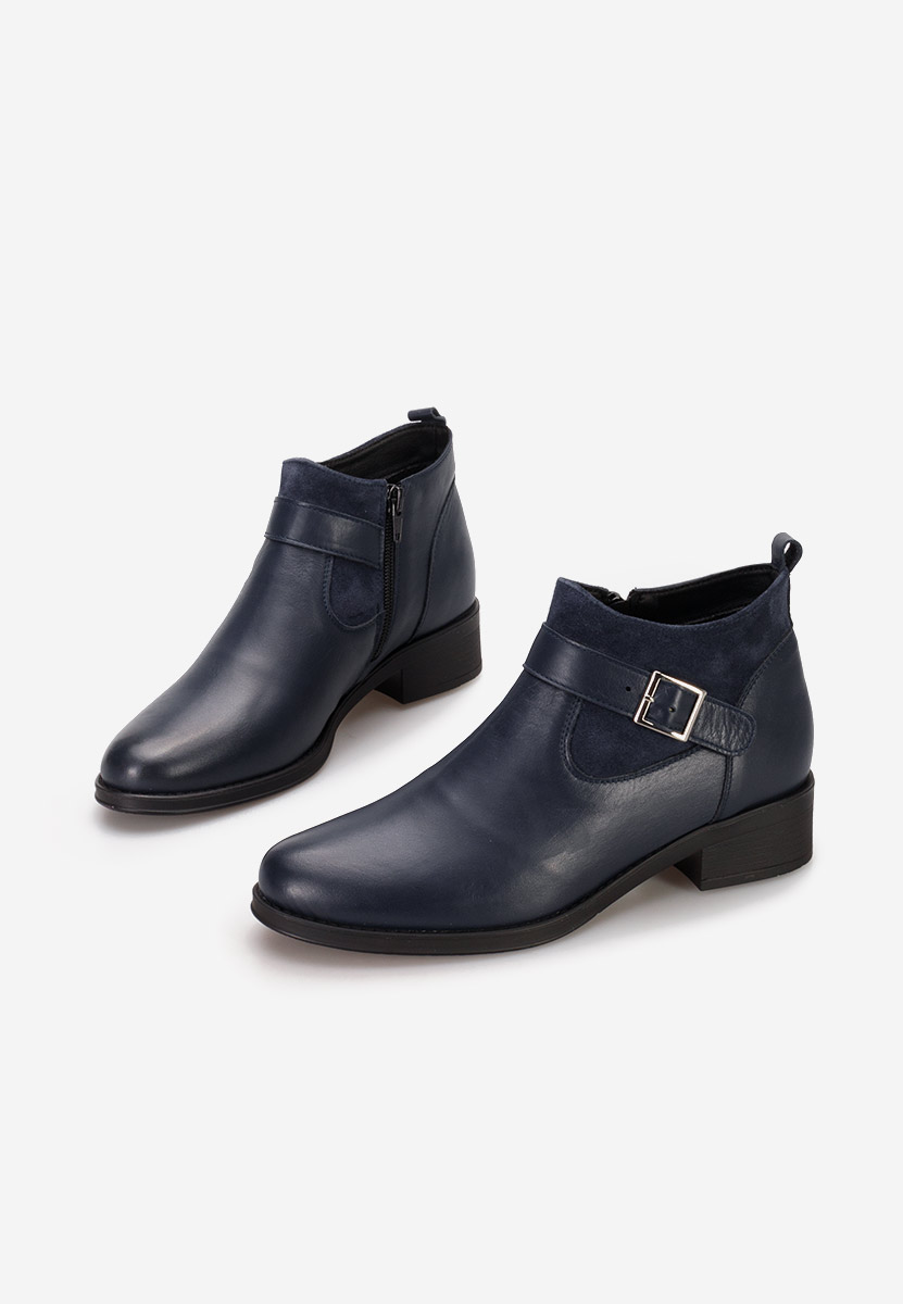 Ghete dama piele Sarva navy