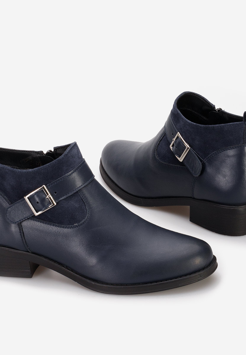 Ghete dama piele Sarva navy